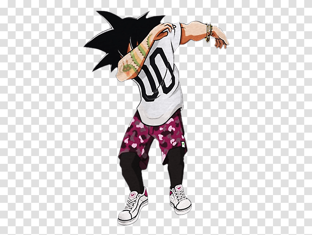 Goku Is Dab Throw Pillow Dab Goku, Clothing, Person, Sleeve, Shorts Transparent Png
