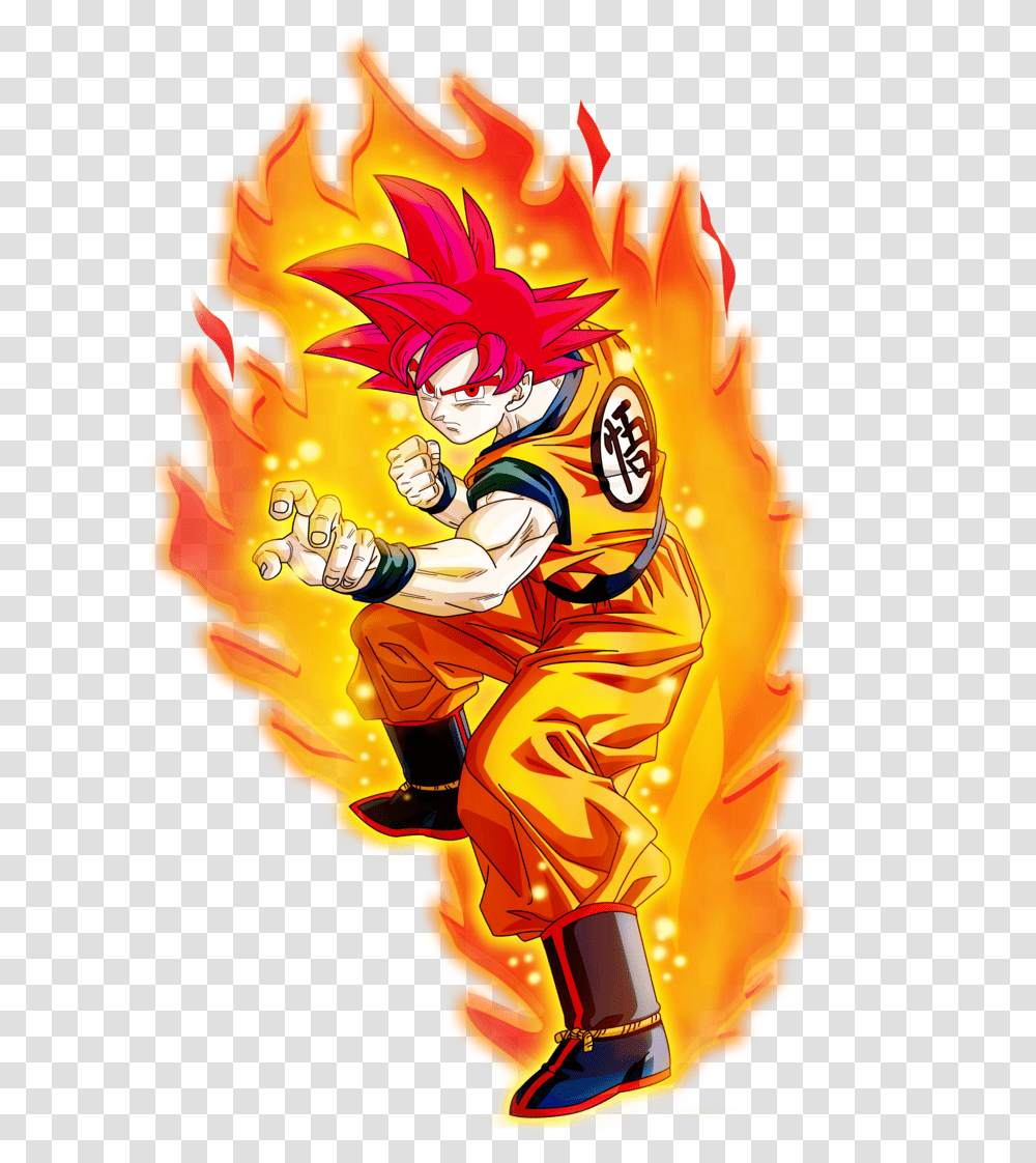 Goku Legendario Dragon Ball Super Deus Super Saiyajin, Fire, Person, Human Transparent Png