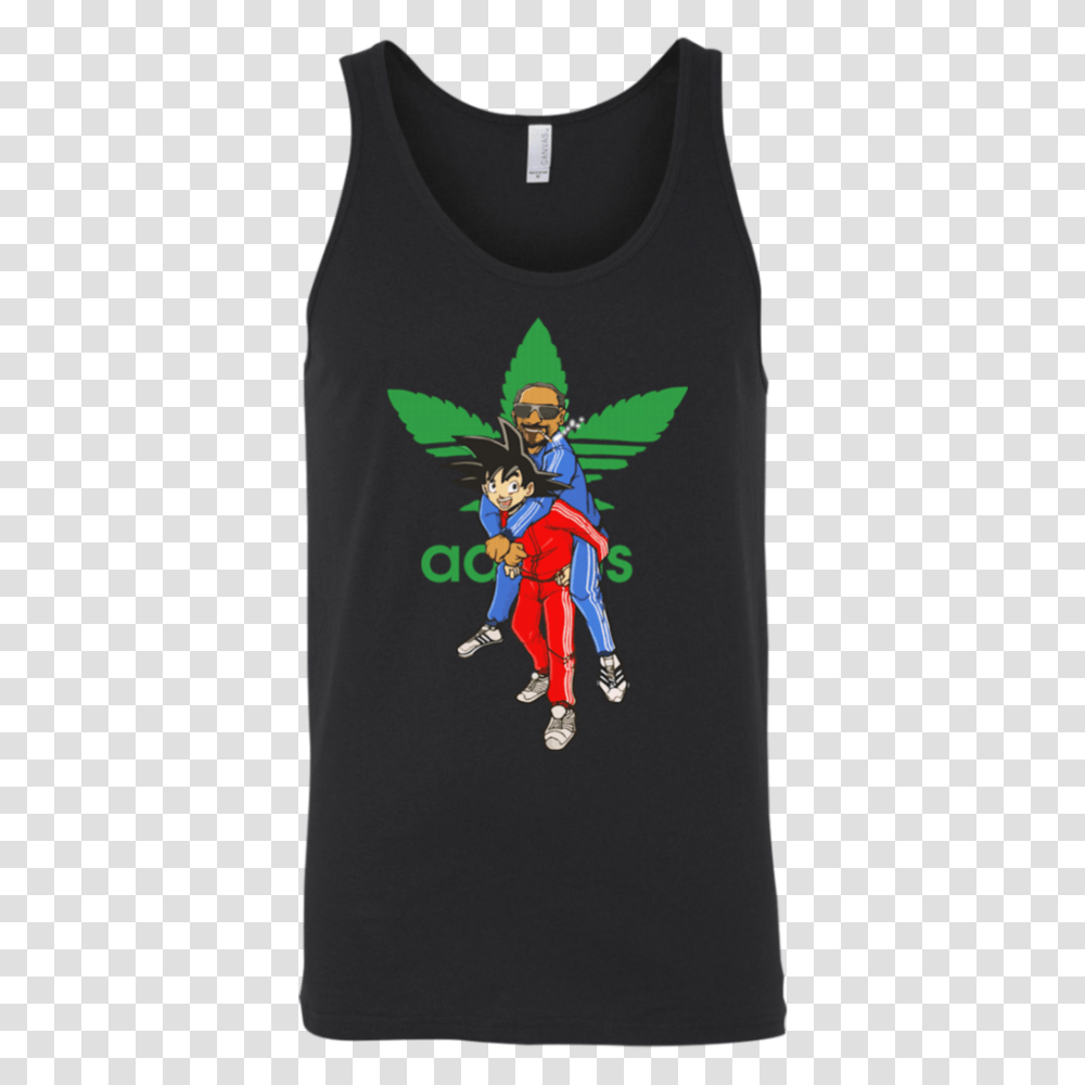 Goku Snoop Dogg Adidas Cannabis Shirt Isonicgeek Store, Apparel, Tank Top, Person Transparent Png