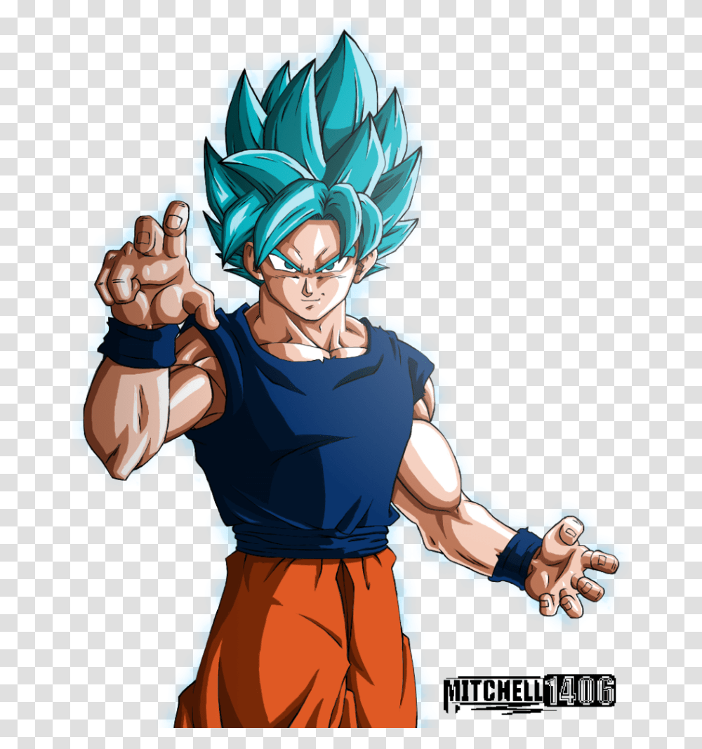 Goku Ssj Blue Perfected Super Saiyan Blue Goku, Hand, Person, Human, Comics Transparent Png