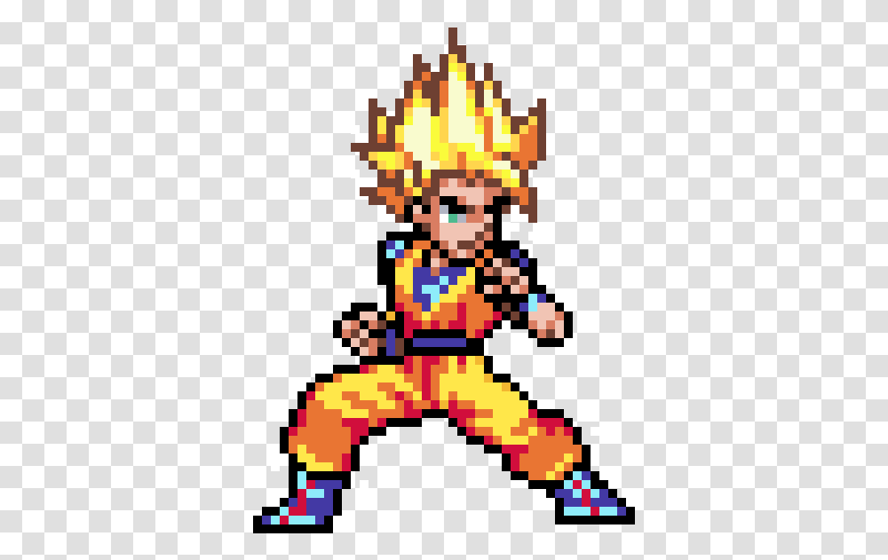 Goku Ssj Pixel Art Goku, Rug, Text, Super Mario, Circus Transparent Png