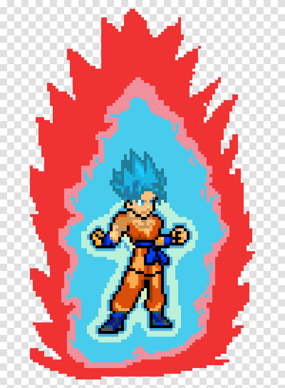 Goku Super Saiyan Blue Kaioken Pixel Art, Rug, Pac Man Transparent Png