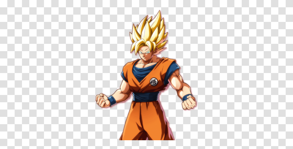 Goku Super Saiyan Dragon Ball Fighterz Wiki Fandom Dragon Ball Fighterz Goku Ssj, Person, Human, Comics, Book Transparent Png