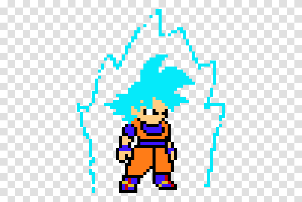 Goku Super Saiyan God Pixel Art, Pac Man, Rug Transparent Png