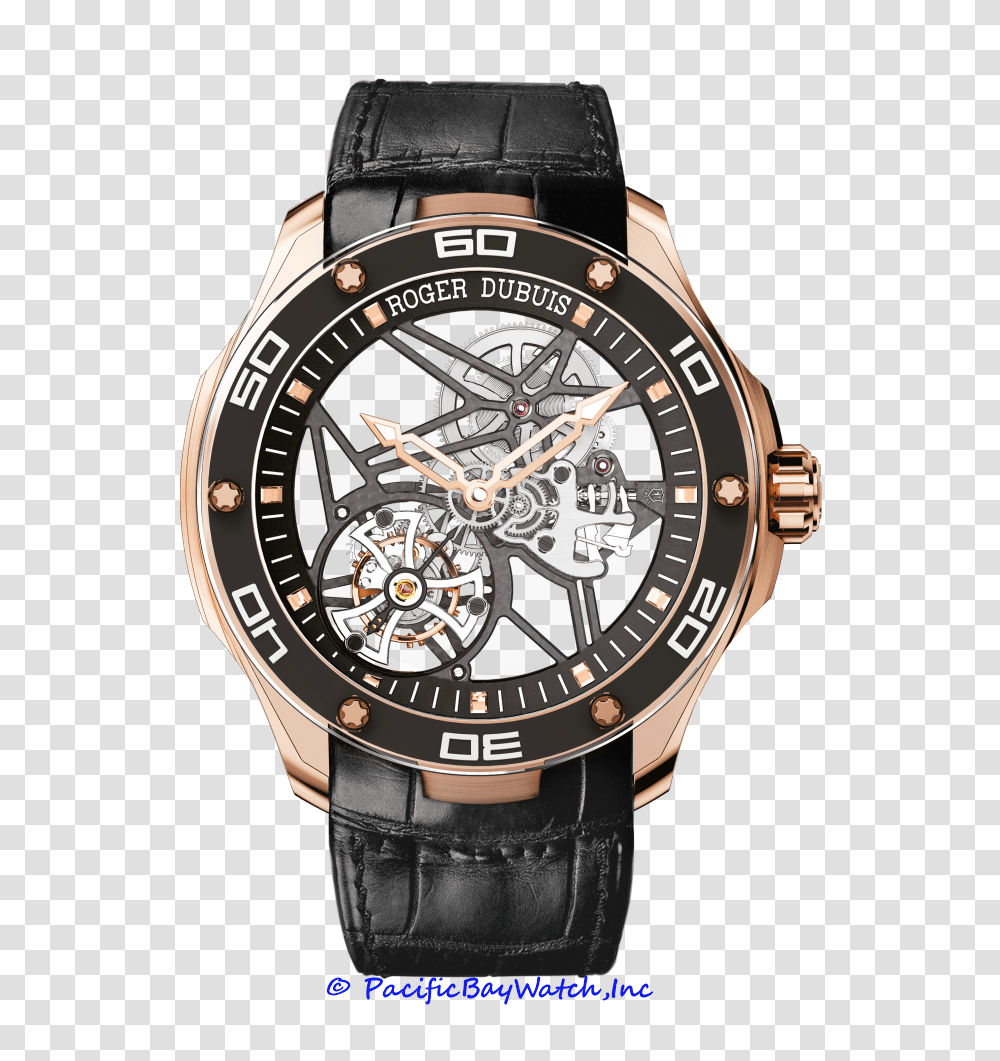 Gol D Roger Roger Dubuis Watch, Wristwatch, Rotor, Coil, Machine Transparent Png
