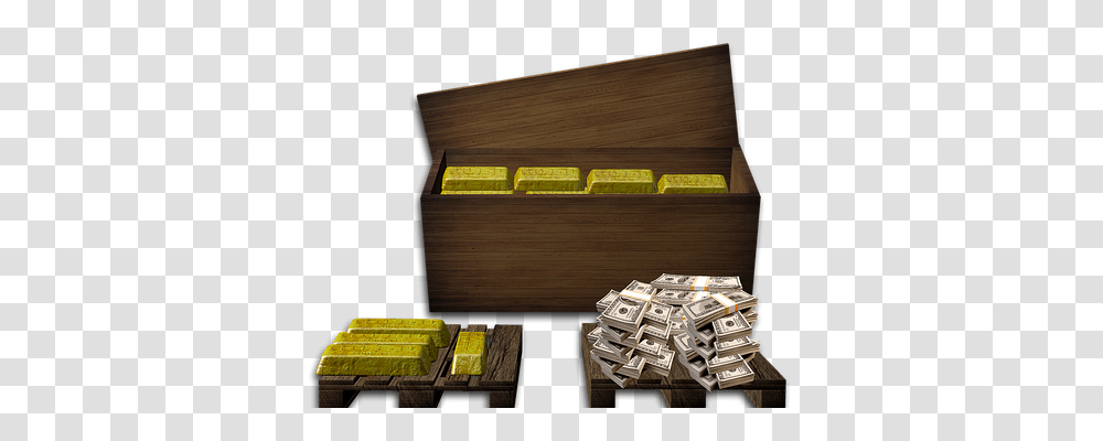 Gold Finance, Box, Treasure, Money Transparent Png