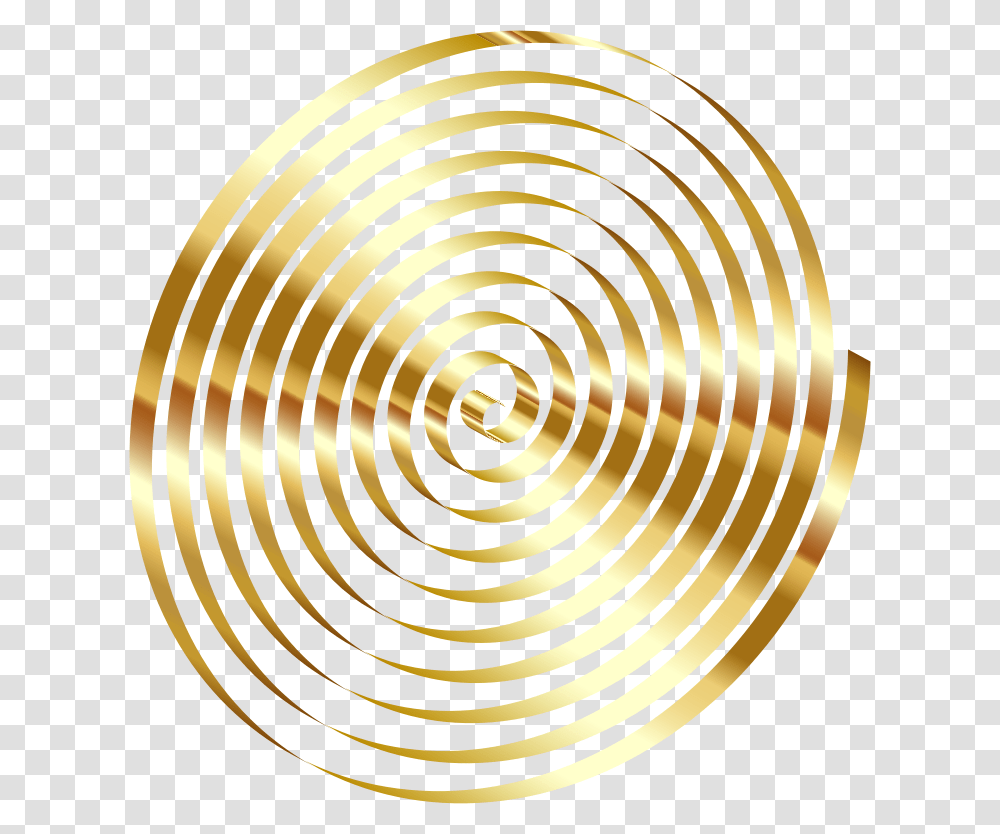 Gold 3d Spiral No Background 3d Circle Gold, Coil Transparent Png