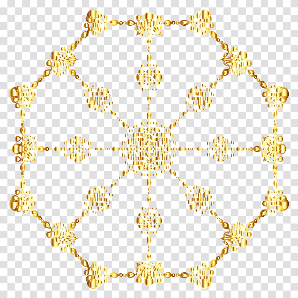 Gold Abstract Line Art Flourish Ornament No Background Circle, Pattern, Fractal, Chandelier, Lamp Transparent Png