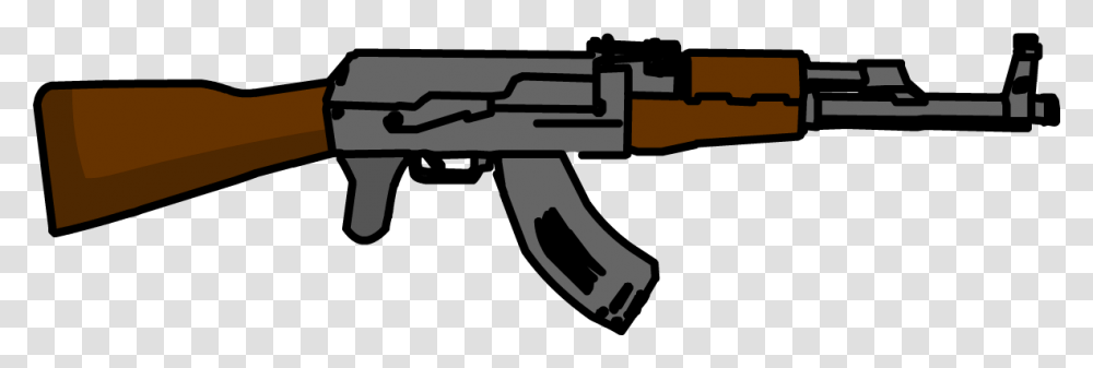 Gold Ak47 Ak47 In Mini Militia, Machine Gun, Weapon, Weaponry, Rifle Transparent Png