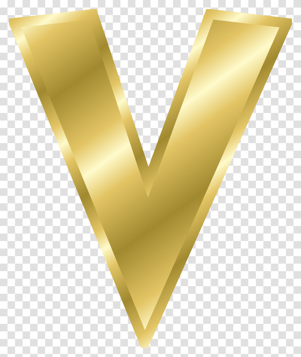 Gold Alphabet Letters V, Trophy, Gold Medal Transparent Png