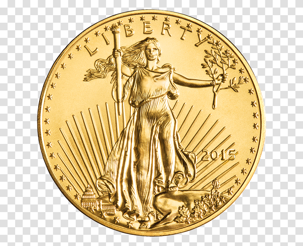 Gold American Eagle, Coin, Money, Person, Human Transparent Png