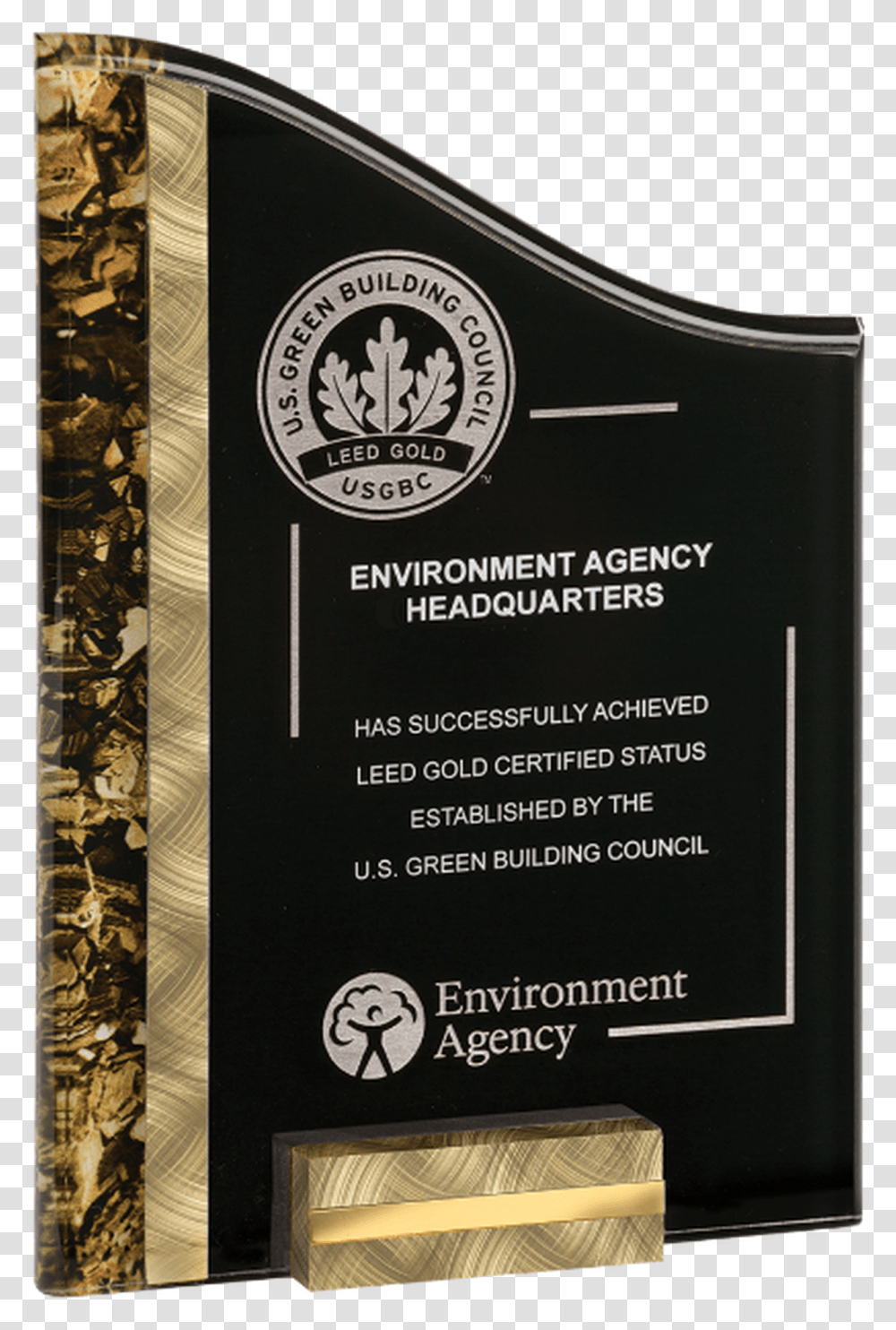 Gold Amp Black Sunray Acrylic Award With Base, Poster, Advertisement, Flyer Transparent Png