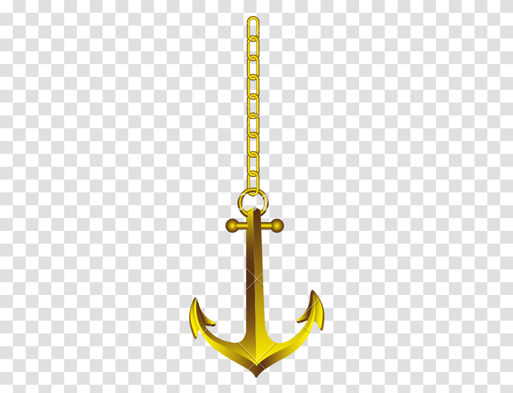 Gold Anchor Chain, Hook Transparent Png