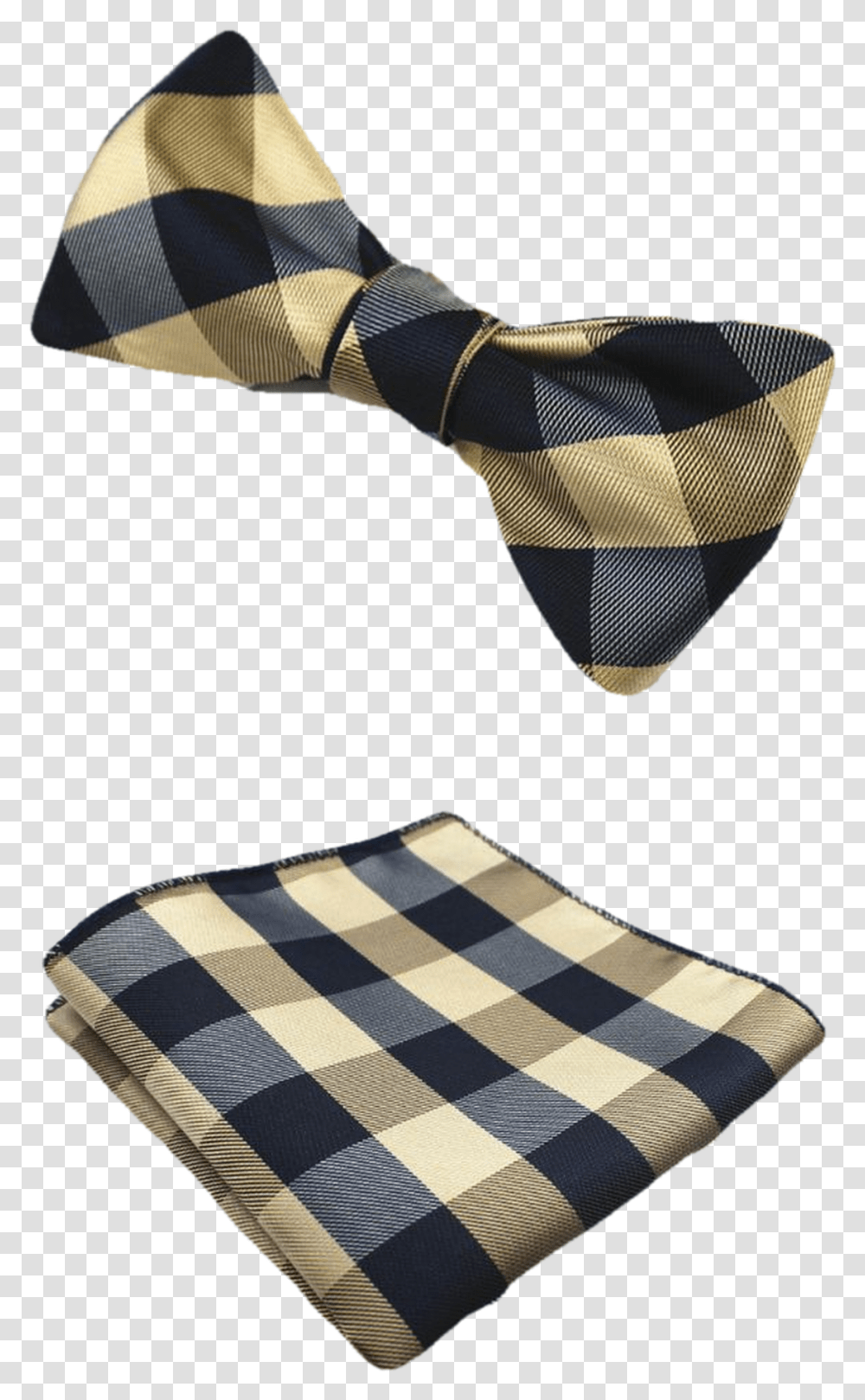 Gold And Blue Bow Tie And Pocket Square Bow Tie, Accessories, Accessory, Rug, Necktie Transparent Png