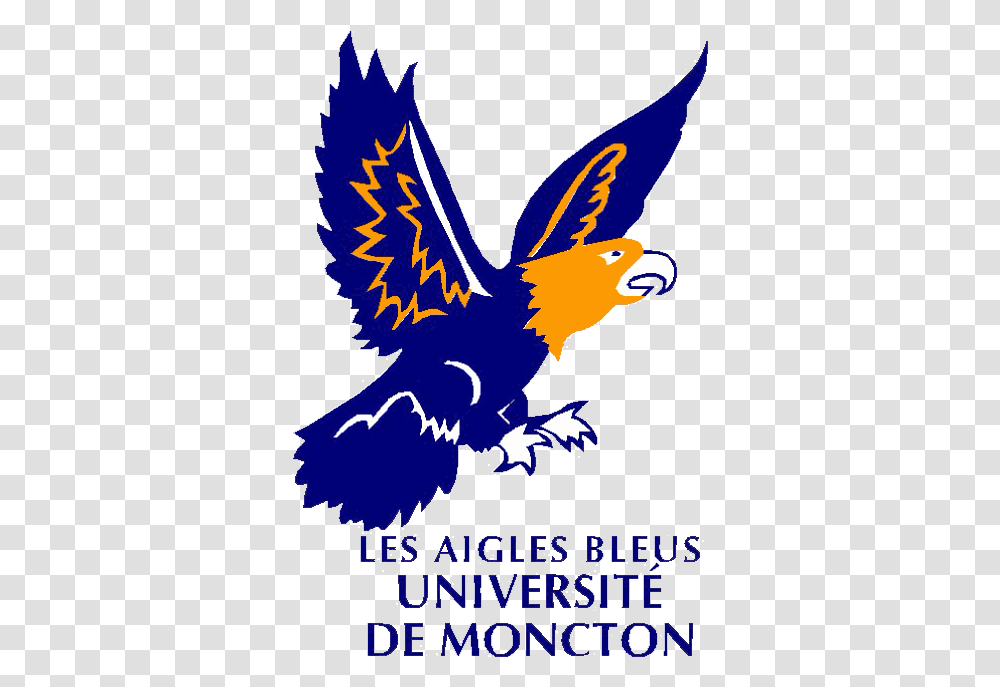 Gold And Blue Eagle Logo Logodix Moncton Aigles Bleus Logo, Bird, Animal, Poster, Advertisement Transparent Png