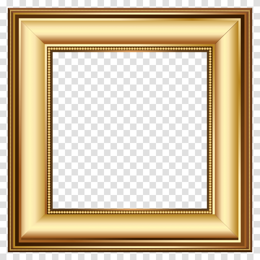 Gold And Brown Photo Frame Template Backgrounds, Painting, Mirror Transparent Png