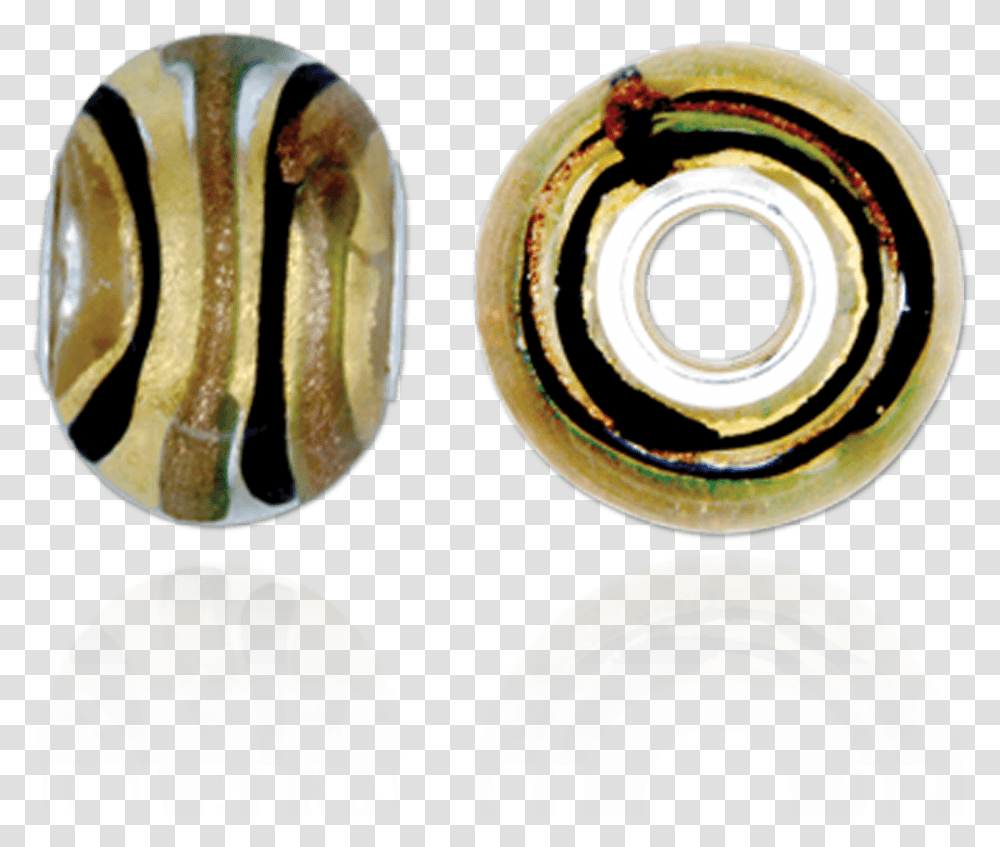 Gold And Brown Swirl Murano Glass Beads Circle, Indoors, Dish, Meal, Food Transparent Png