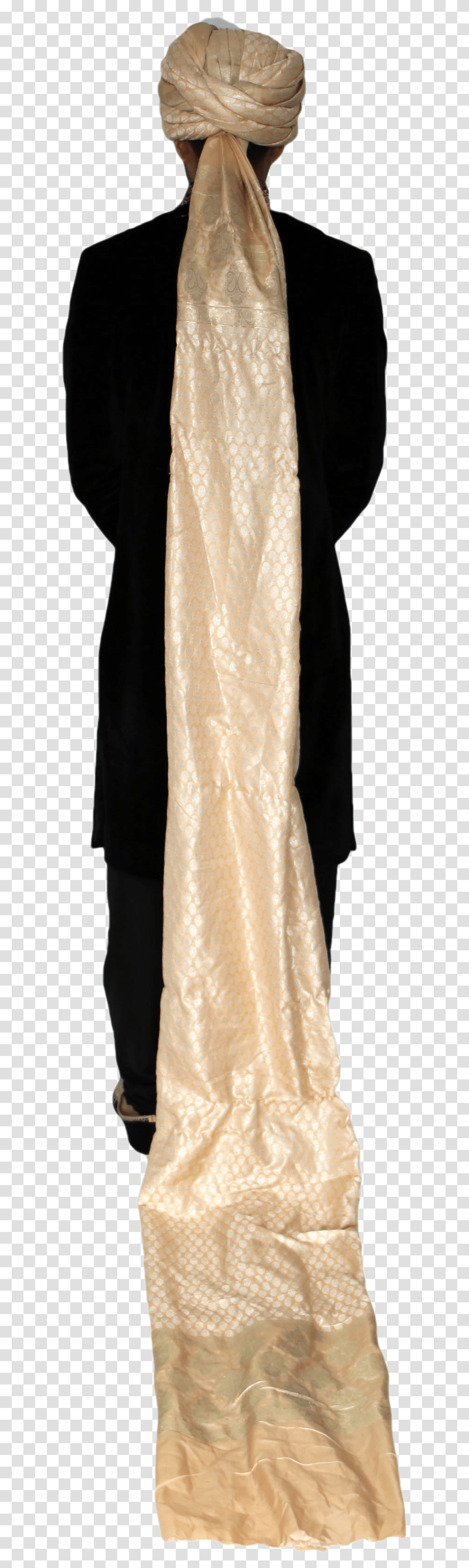 Gold And Champagne Patterned Turban Safa Hat Cape, Apparel, Scarf, Stole Transparent Png