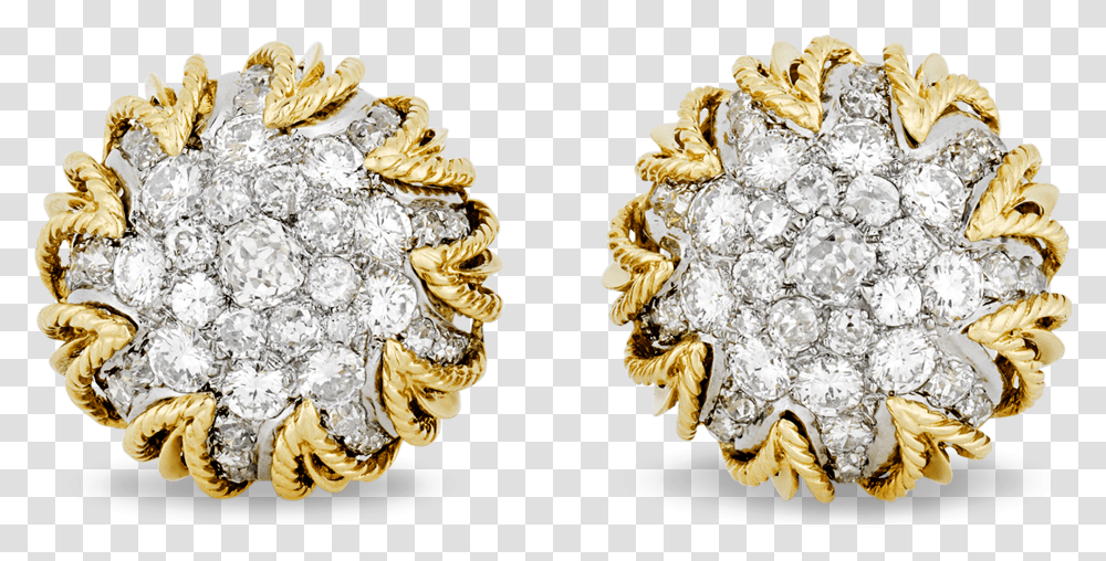 Gold And Diamond Earrings By Van Cleef Amp Arpels Diamond Earring Gold, Accessories, Accessory, Jewelry, Brooch Transparent Png