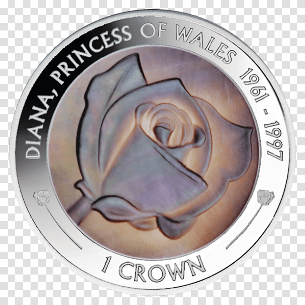 Gold And Silver Coins Pay Tribute To Diana Princess Garden Roses, Money, Logo, Trademark Transparent Png