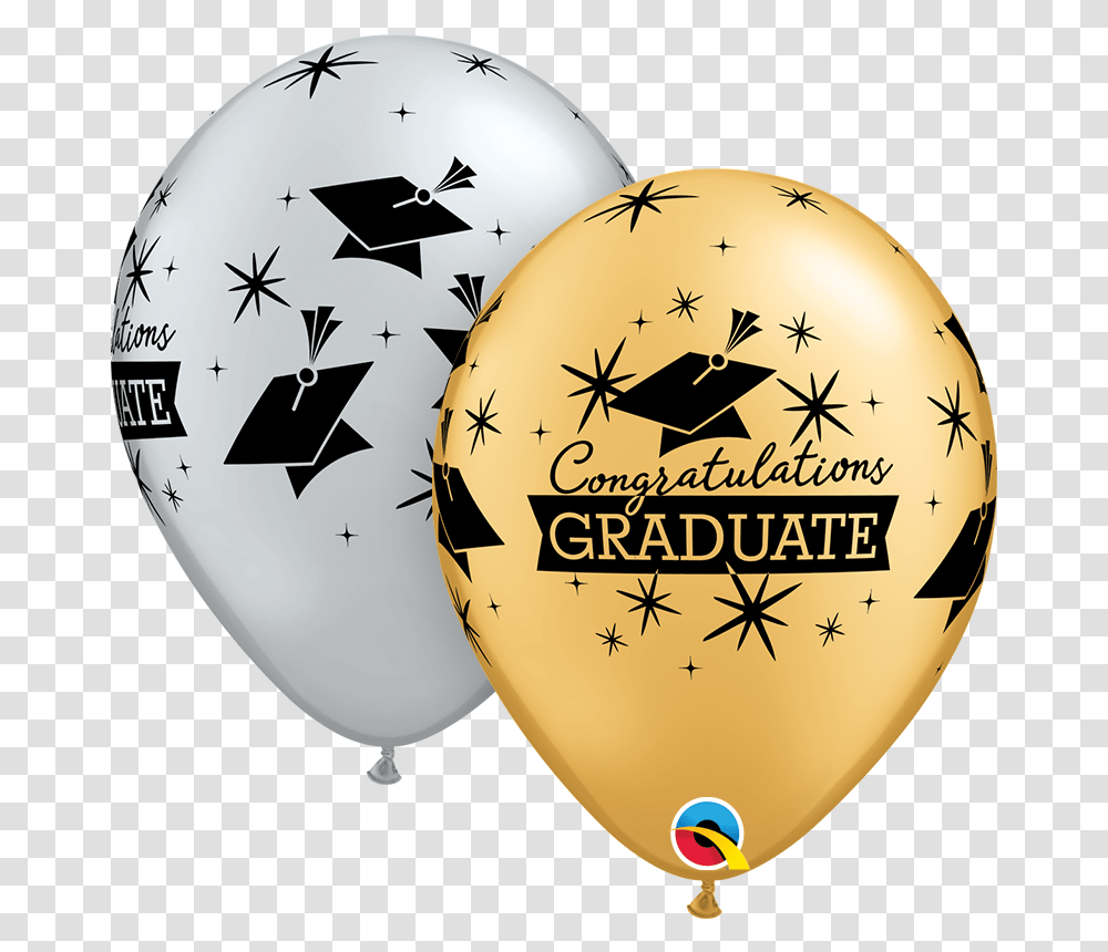 Gold And Silver Graduation Gifts Black And Gold Balloons Transparent Png