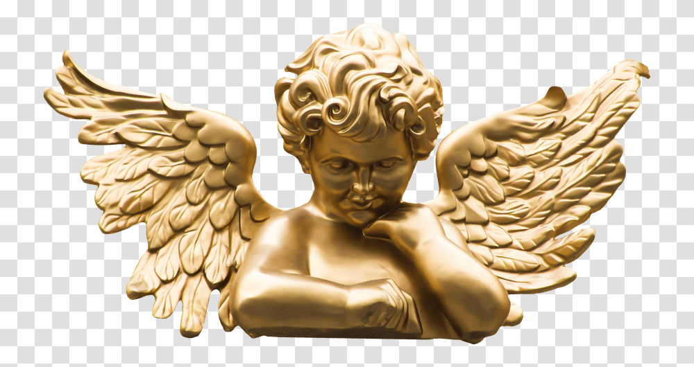 Gold Angel Statue, Archangel, Person, Human Transparent Png