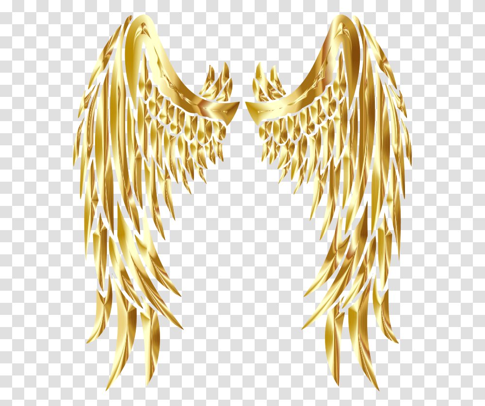 Gold Angel Wings Clipart, Banana, Fruit, Plant, Food Transparent Png