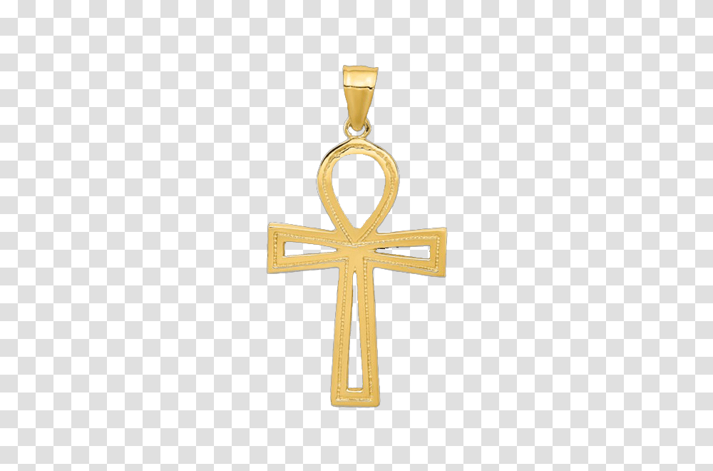Gold Ankh Cross Pendant Gracious Rose, Crucifix Transparent Png