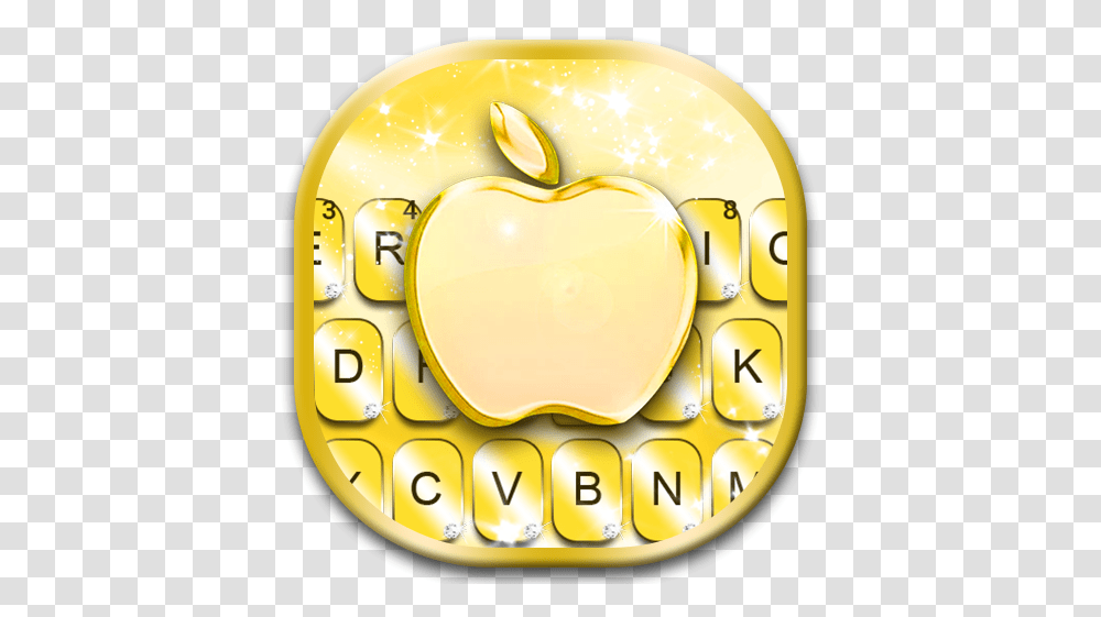 Gold Apple Phone Keyboard Sift Heads Kiro, Text, Label, Alphabet, Heart Transparent Png