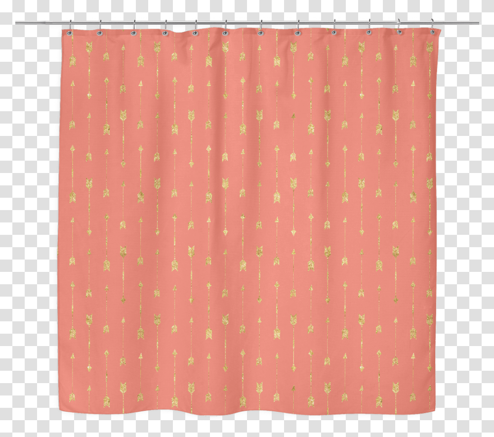 Gold Arrow Pattern Shower Curtain Window Valance, Rug, Texture Transparent Png