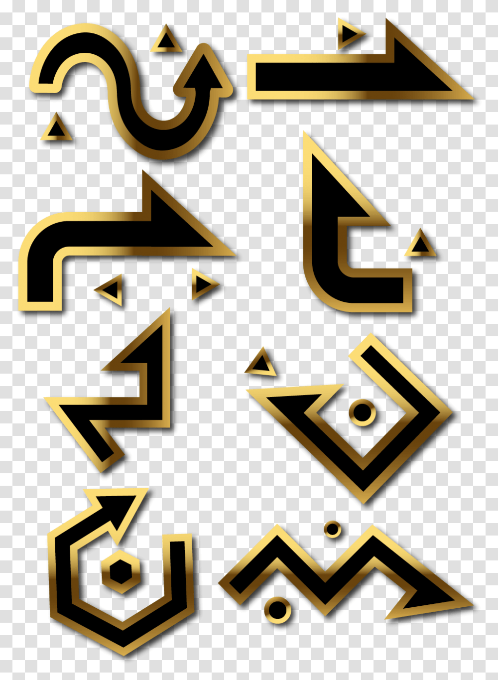 Gold Arrow, Number, Poster Transparent Png