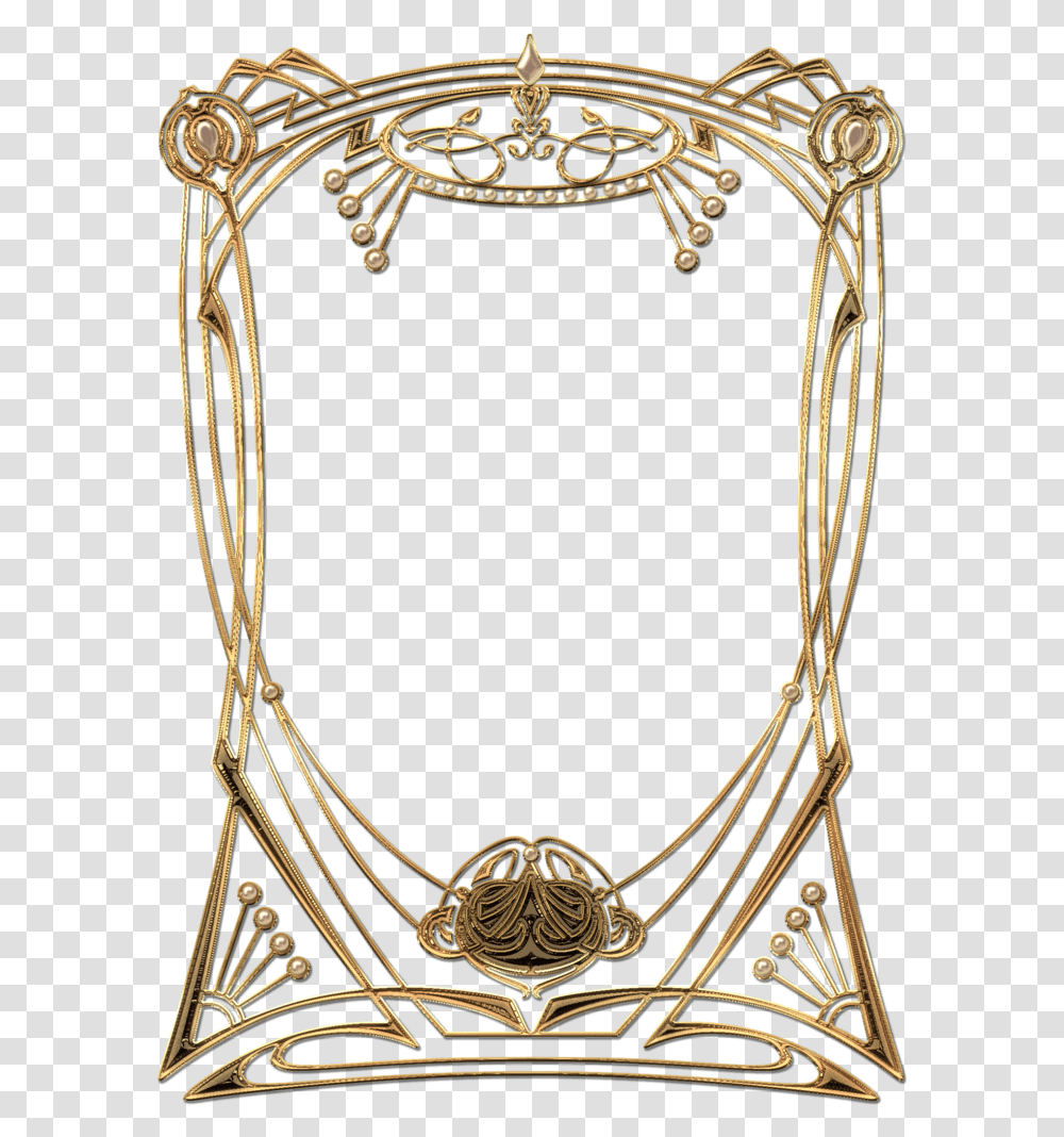 Gold Art Deco Border, Accessories, Accessory, Jewelry, Necklace Transparent Png