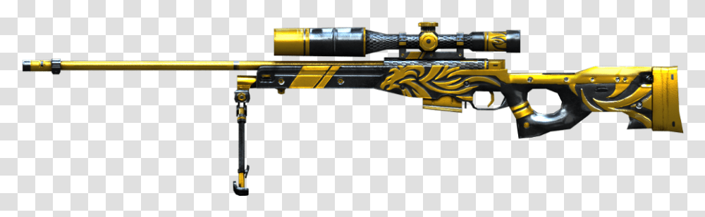 Gold Awm, Gun, Weapon, Weaponry, Rifle Transparent Png