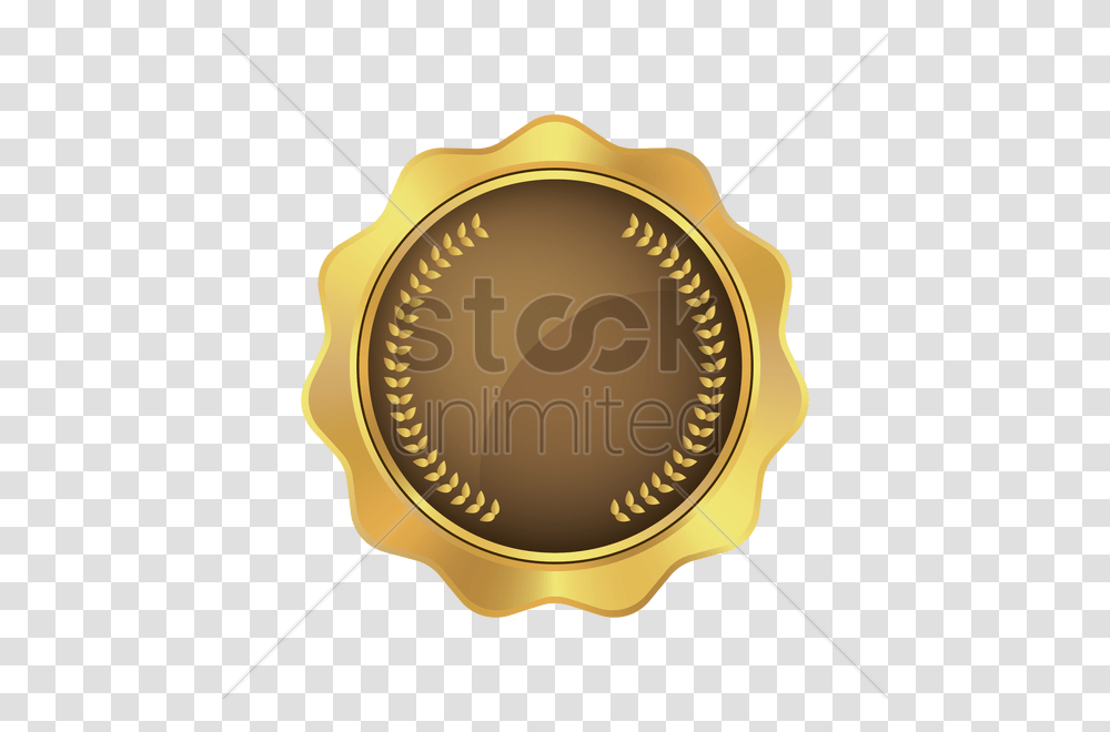 Gold Badge Design Vector Image, Lamp, Wax Seal, Logo Transparent Png