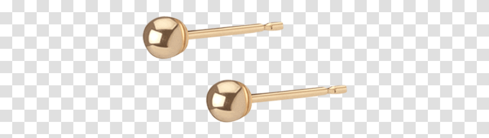 Gold Ball Studs Wood, Rattle, Cutlery, Spoon Transparent Png