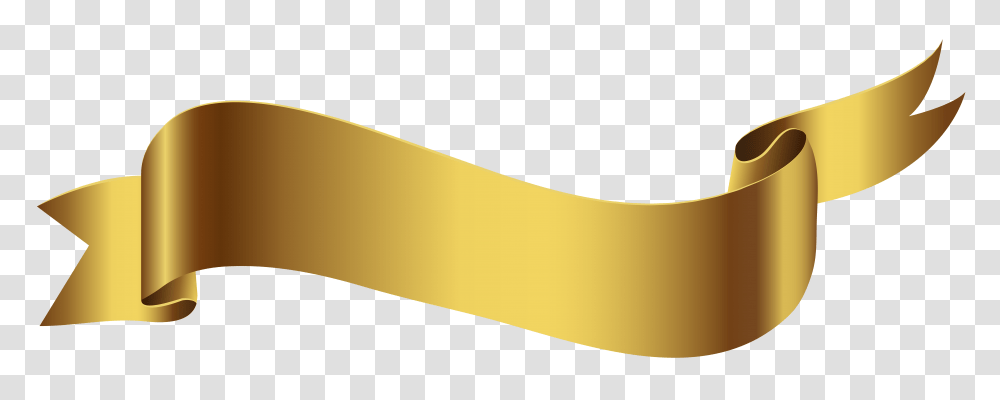 Gold Banner, Word, File Binder, Paper Transparent Png