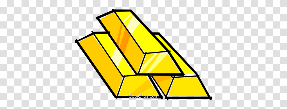 Gold Bars Royalty Free Vector Clip Art Illustration, Fence, Triangle, Barricade, Taxi Transparent Png