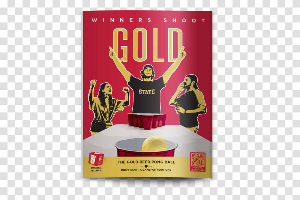 Gold Beer Pong Ball - Bryan Brasuk, Advertisement, Poster, Flyer, Paper Transparent Png