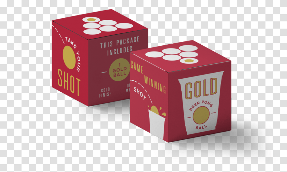 Gold Beer Pong Ball - Bryan Brasuk, Box, Cardboard, Carton, Meal Transparent Png