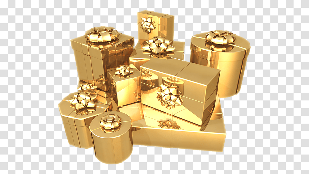 Gold Birthday Gift, Treasure, Trophy Transparent Png