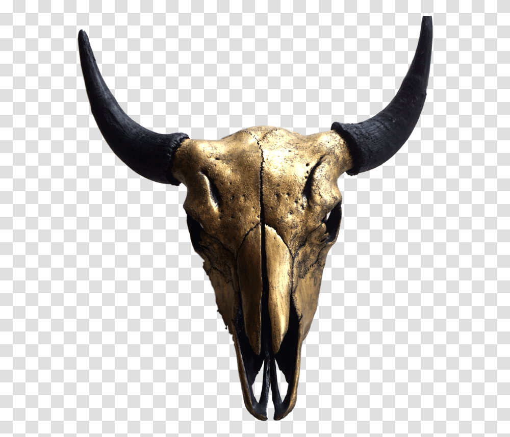 Gold Bison Skull, Bull, Mammal, Animal, Antelope Transparent Png