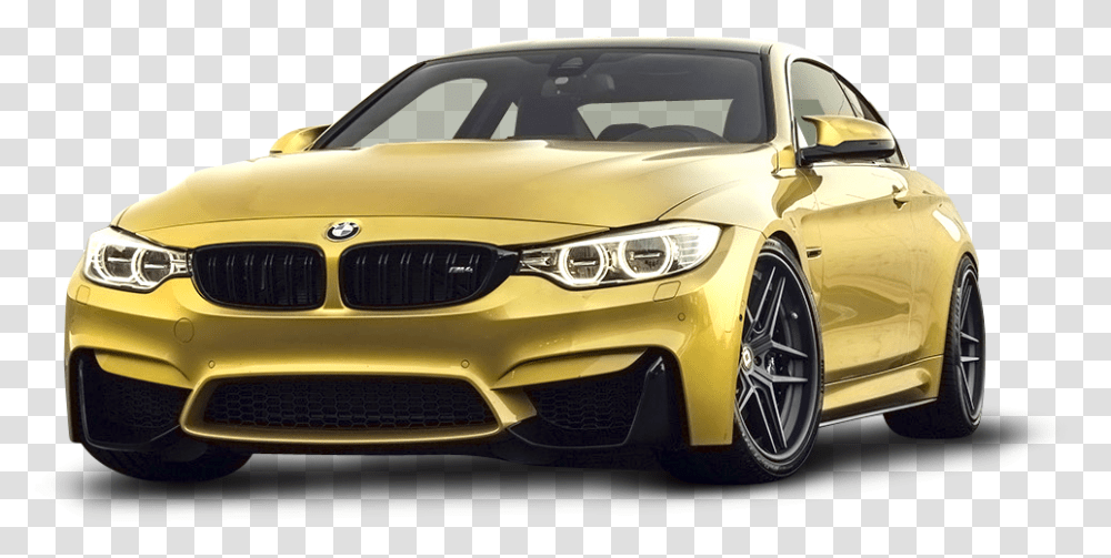 Gold Bmw M4 Car Image, Vehicle, Transportation, Sedan, Tire Transparent Png