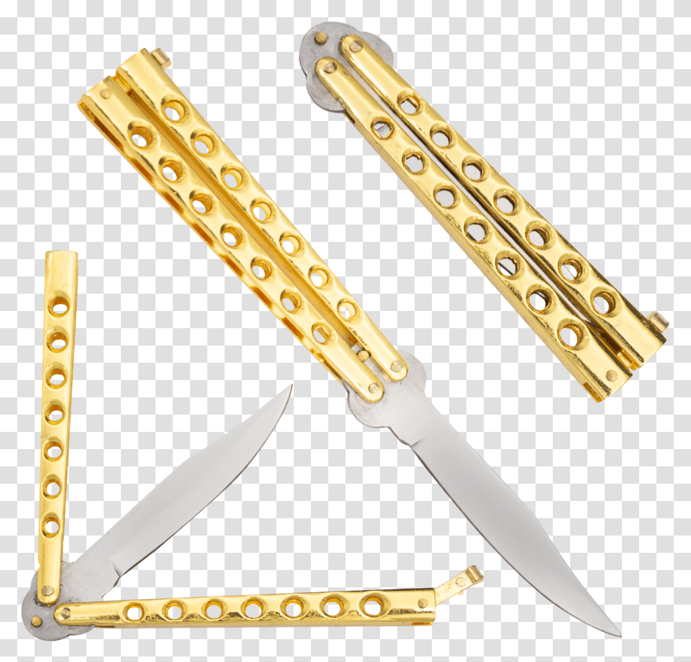 Gold Bokeh Paint Splatter Drop Point Butterfly Knife, Weapon, Weaponry, Blade, Dagger Transparent Png