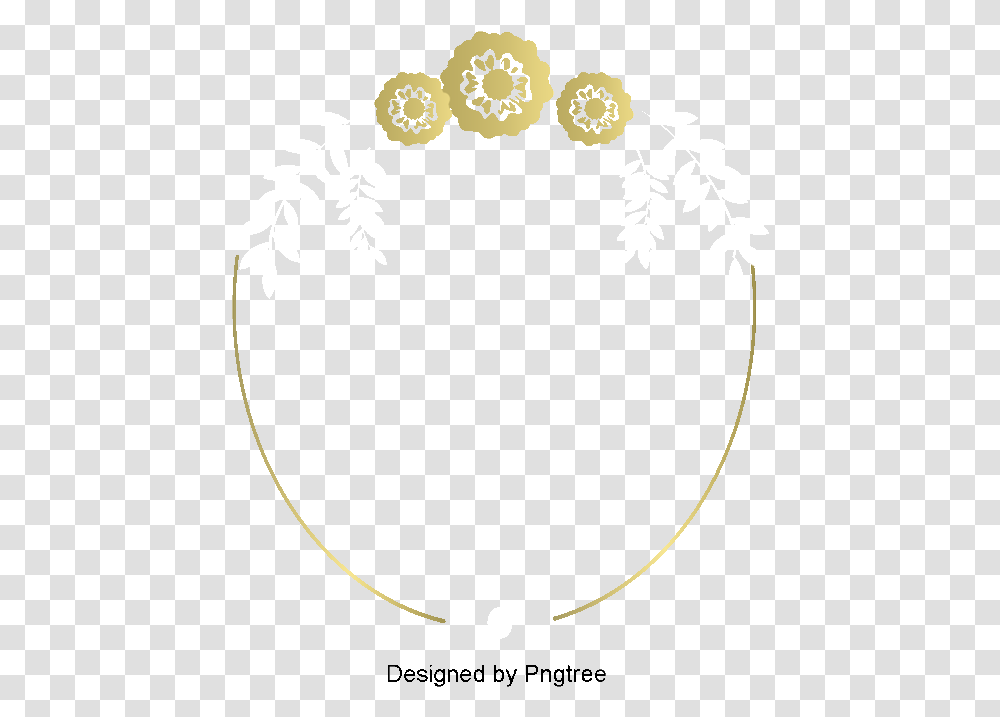 Gold Border Vector Wedding Invitation Card Golden Circle, Oval, Floral Design Transparent Png