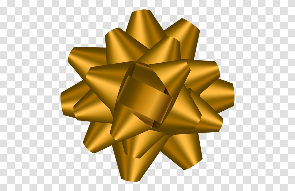 Gold Bow, Lamp, Star Symbol Transparent Png