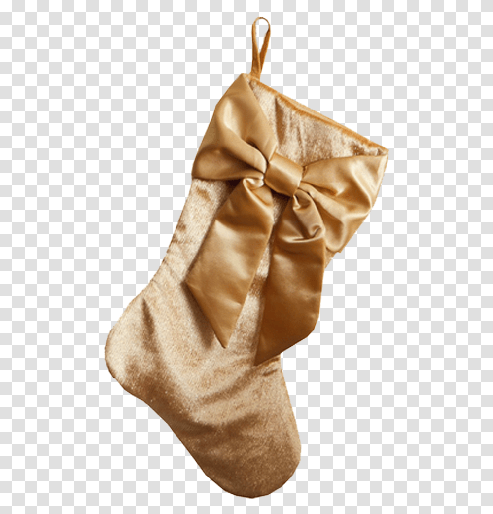 Gold Bow Stocking Handbag, Person, Human, Clothing, Apparel Transparent Png
