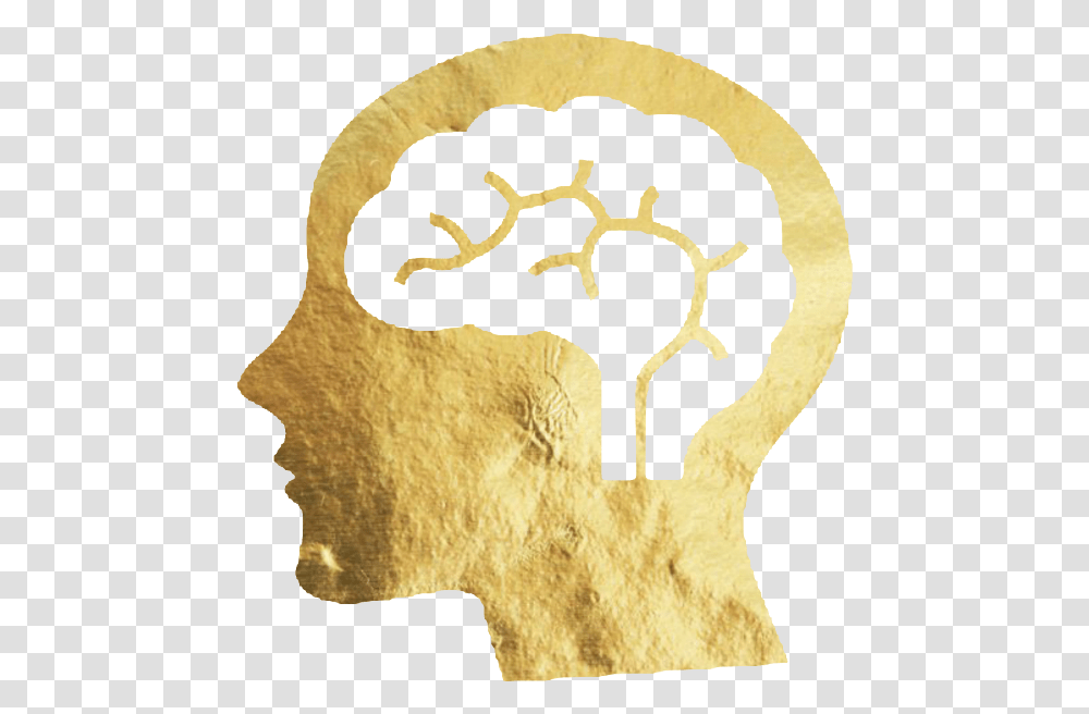 Gold Brain Icon Small Illustration, Rug, Footprint, Hand, Hip Transparent Png