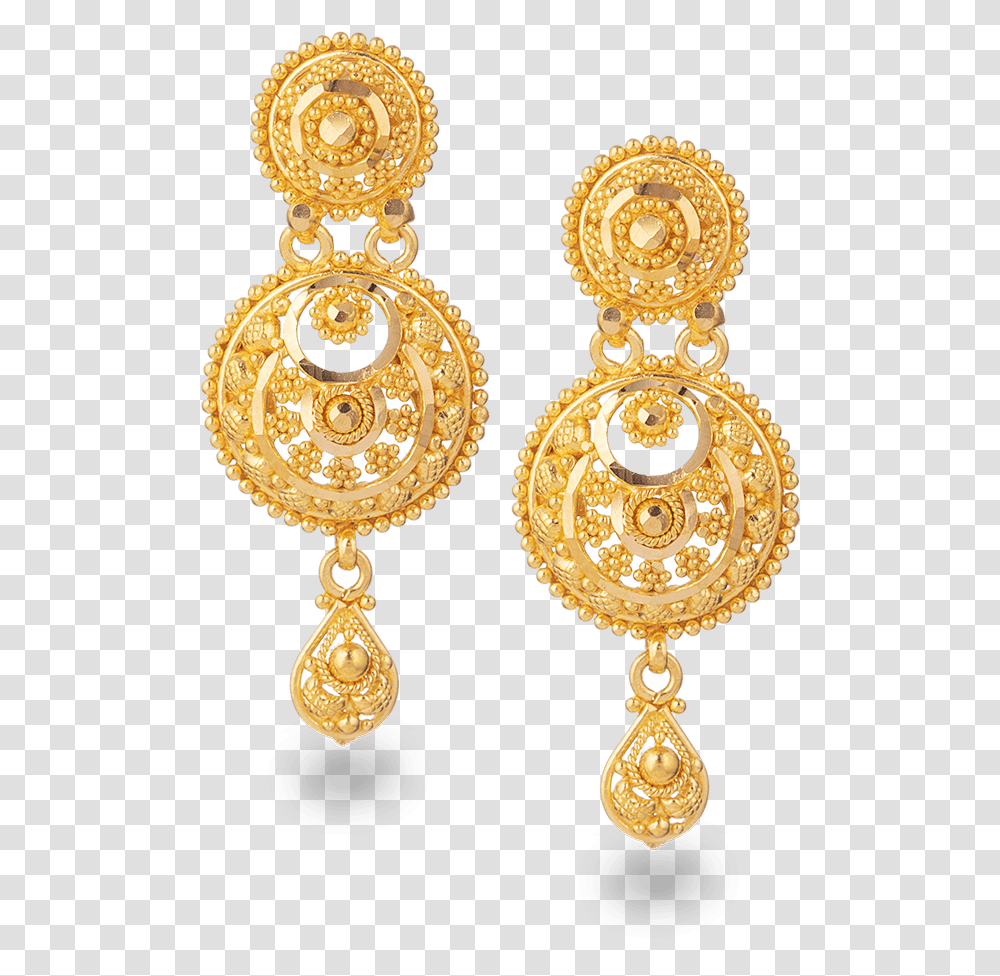 Gold Bridal Earring In Fine Filigree Design Gold Wedding Earrings Design, Jewelry, Accessories, Accessory Transparent Png