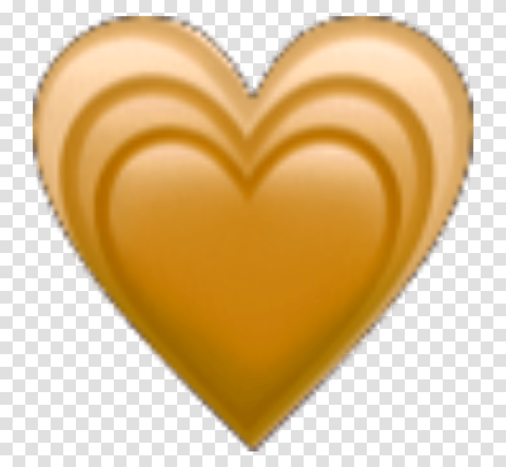 Gold Bronze Heart Emoji Pixle22 Heart, Cushion, Plectrum, Sweets, Food Transparent Png