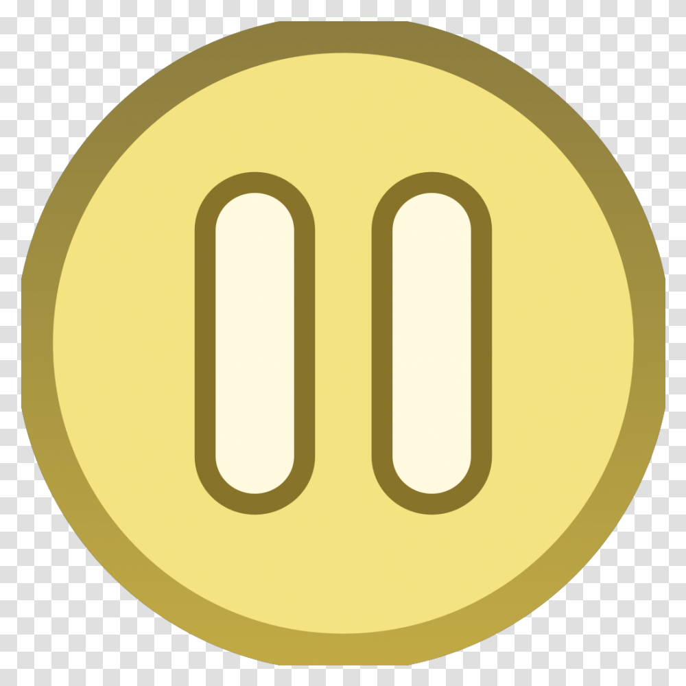 Gold Brown Plain Pause Button Icon Solid, Number, Symbol, Text, Word Transparent Png
